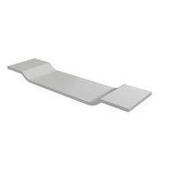 Crosstone by Arcqua Solid Surface badbrug 80x20cm mat wit BBR118903 - thumbnail