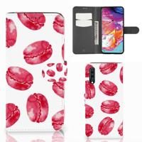 Samsung Galaxy A70 | Book Cover | Pink Macarons