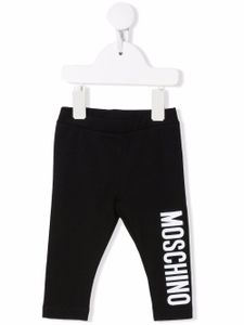 Moschino Kids legging à logo imprimé - Noir