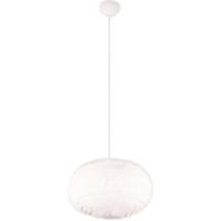 LED Hanglamp - Trion Fluffy XL - E27 Fitting - 1-lichts - Rond - Taupe - Synthetik Pluche