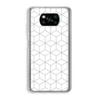 Zwart-witte kubussen: Xiaomi Poco X3 NFC Transparant Hoesje