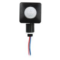 Automatische beveiliging PIR infrarood bewegings sensor detector muur spots schakelaar grootte: 12mm (zwart)