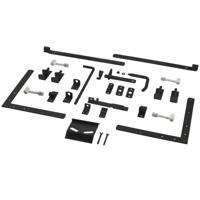 Verstelbaar Dubbel Poortbeslag Met Winkelhaak - Zwart