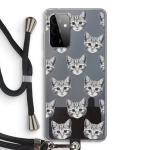 Kitten: Samsung Galaxy A72 5G Transparant Hoesje met koord