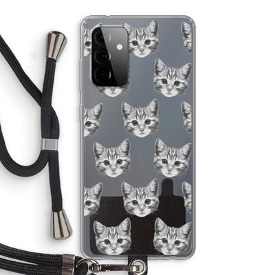Kitten: Samsung Galaxy A72 5G Transparant Hoesje met koord