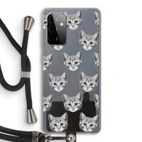 Kitten: Samsung Galaxy A72 5G Transparant Hoesje met koord