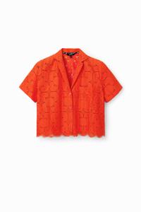 Kort kanten shirt - RED - L