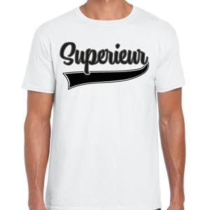 Foute party t-shirt voor heren - Superieur - wit - carnaval/themafeest