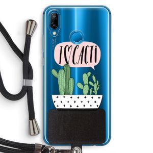 I love cacti: Huawei P20 Lite Transparant Hoesje met koord
