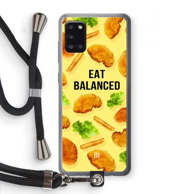 Eat Balanced: Samsung Galaxy A31 Transparant Hoesje met koord