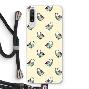 Vogeltjes: Samsung Galaxy A70 Transparant Hoesje met koord