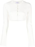 Courrèges cardigan crop en maille fine - Blanc