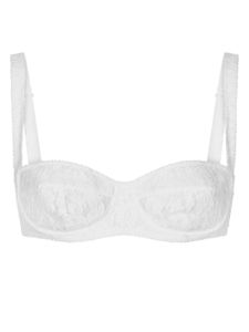 Dolce & Gabbana soutien-gorge à fleurs en dentelle - Blanc