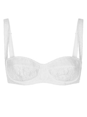 Dolce & Gabbana soutien-gorge à fleurs en dentelle - Blanc