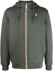 K-Way hoodie zippé à patch logo - Vert