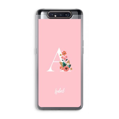 Pink Bouquet: Samsung Galaxy A80 Transparant Hoesje