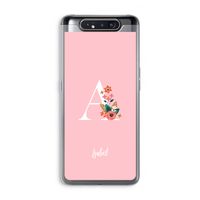 Pink Bouquet: Samsung Galaxy A80 Transparant Hoesje