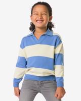 HEMA Kindertrui fijngebreid strepen blauw (blauw)