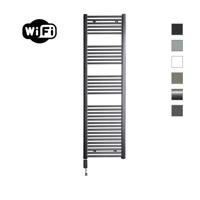 Elektrische Radiator Sanicare HWV Met Wifi 172x45 cm Gunmetal 920W Met Thermostaat Zwart Linksonder Sanicare