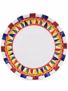 Dolce & Gabbana assiette en porcelaine à imprimé Sicilian Carretto (31cm) - Blanc