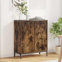 Dressoir Gerookt eiken 69.5 x 33 x 82 cm Bewerkt hout