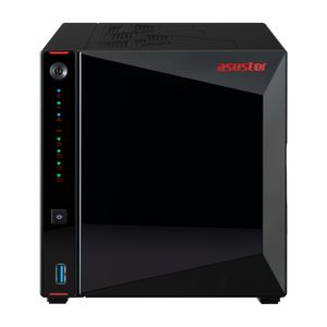 Asustor AS5404T data-opslag-server NAS Ethernet LAN Zwart N5105