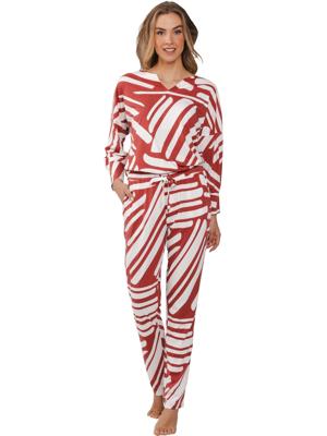 Moderne duurzame rode pyjama Pastunette