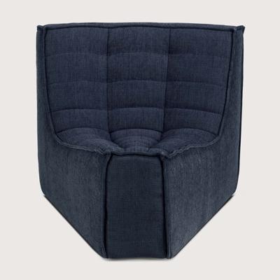 Ethnicraft Modulaire Bank 'N701' Eco, 45° Rond Hoekelement, kleur Graphite