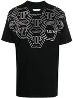 Philipp Plein t-shirt SS Hexagon à ornements strassés - Noir - thumbnail