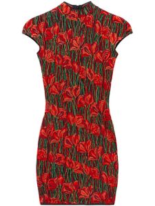 PUCCI robe courte Fiore di Loto en jacquard - Rouge