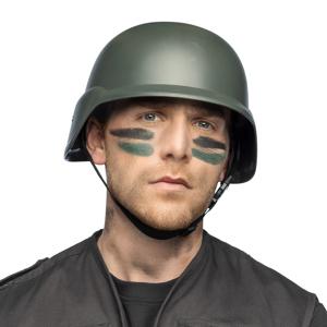 Carnaval verkleed soldaten/leger Helm - army groen - voor volwassenen