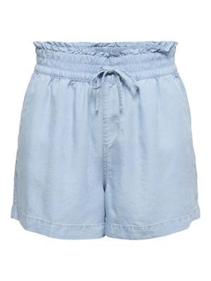 Only Onlcharis Life Pull Up Shorts Wvn Cc Korte Broeken 4910619 Light Blue Denim