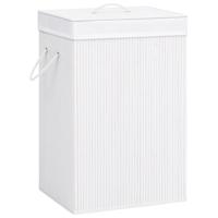 Wasmand met 1 vak bamboe wit Wasmand met 1 vak bamboe wit