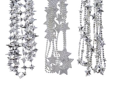 Kralenketting plc ster zilver assorti - Decoris