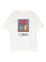 Palm Angels Kids x Keith Haring t-shirt à imprimé cœur - Blanc