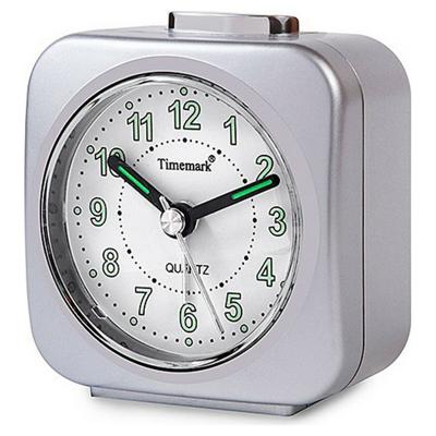 Analoge alarmklok Timemark Zilverkleurig Stil met geluid Nachtmodus