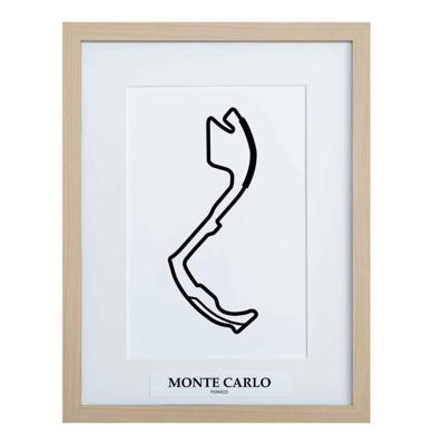 Formule 1 Circuit Monte Carlo Monaco 3D Print - Hout