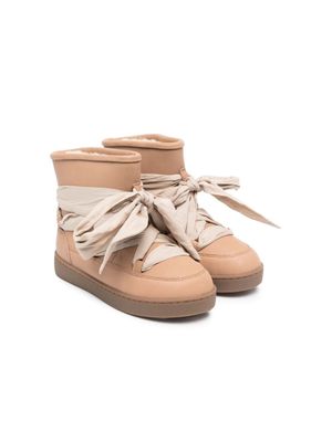 Donsje bottes lacées à doublure en fourrure artificielle - Tons neutres