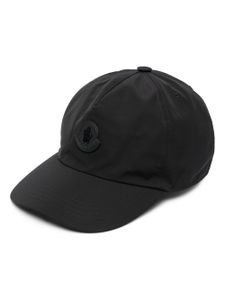 Moncler casquette en coton à patch logo - Noir