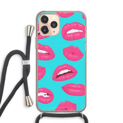 Bite my lip: iPhone 11 Pro Transparant Hoesje met koord