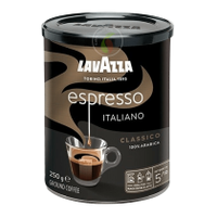 Lavazza Caffe Espresso Italiano Black Tin Filterkoffie 250 gram - thumbnail