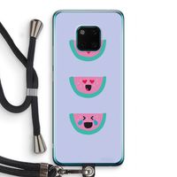 Smiley watermeloen: Huawei Mate 20 Pro Transparant Hoesje met koord