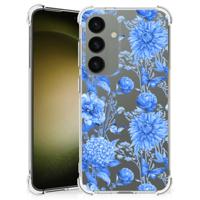 Case voor Samsung Galaxy S24 Flowers Blue