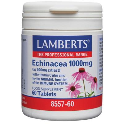 Lamberts Echinacea 1000mg met zink en vitamine C Lamberts Echinacea 1000mg met zink en vitamine C