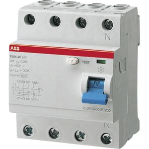 ABB Aardlekschakelaar 3 fase 30mA 4-polig 40A F204A