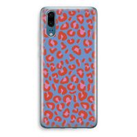 Leopard blue: Huawei P20 Transparant Hoesje