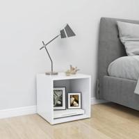 Tv-meubel 37x35x37 cm bewerkt hout wit Tv-meubel 37x35x37 cm bewerkt hout wit