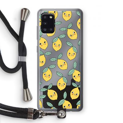 Citroenen: Samsung Galaxy A31 Transparant Hoesje met koord