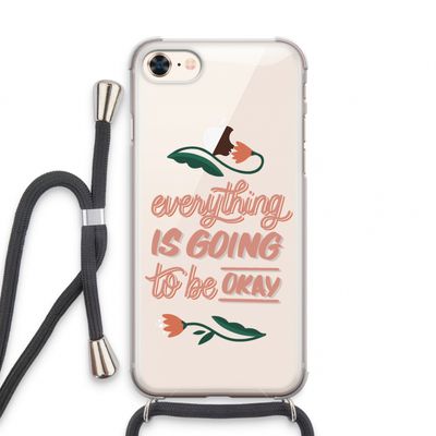 Optimistic flower girl: iPhone 8 Transparant Hoesje met koord