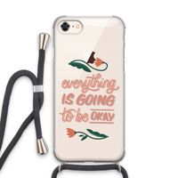 Optimistic flower girl: iPhone 8 Transparant Hoesje met koord